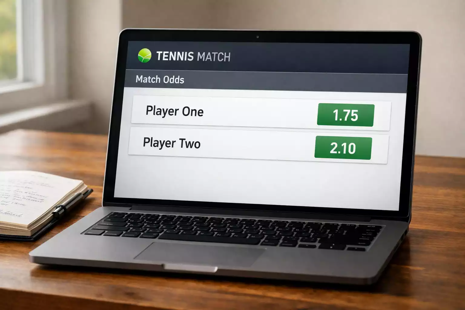 Tipos de apuestas de tenis: moneyline, hándicap y over/under